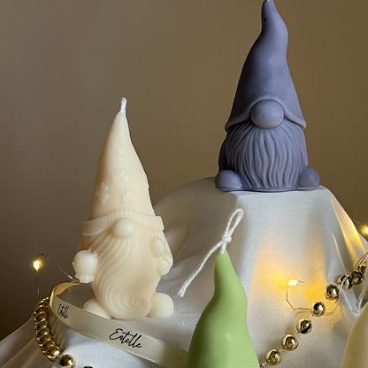 Handmade Christmas Gnome Soy Candle: Festive Holiday Decor