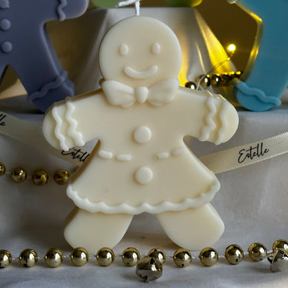 Hand Poured Gingerbread Soy Candle: Christmas Decor Gift