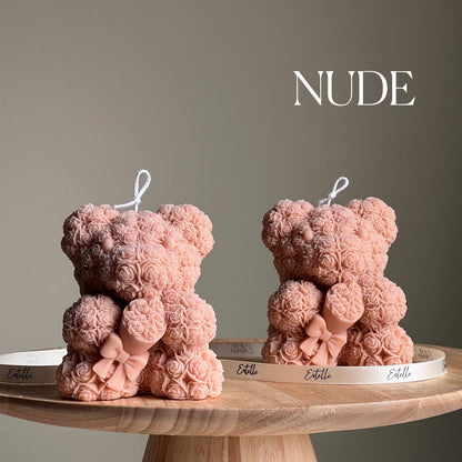 Teddy Bear Soy Wax Candle: Sculptural Bouquet Candle