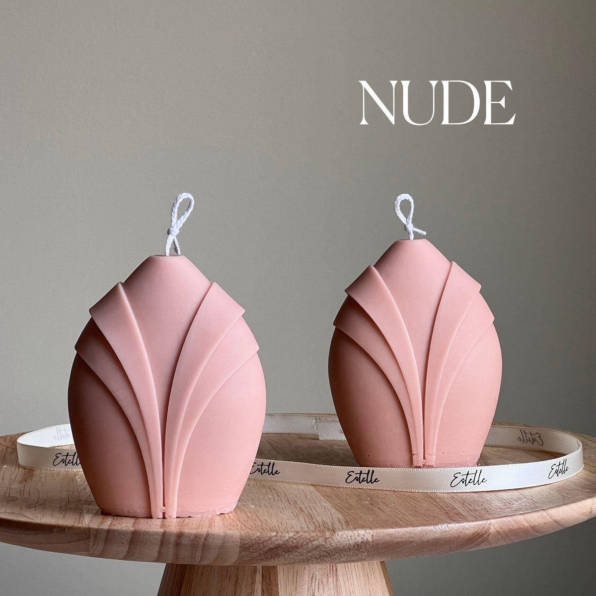 Bougie pilier Collar : Bougie sculpturale géométrique en cire de soja