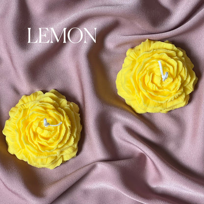 Handmade Soy Wax Peony Candle | Sculptural Home Decor