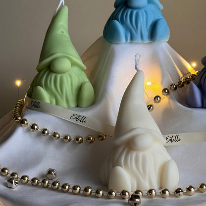 Hand Poured Soy Gnome Candle: Christmas Decor Gift