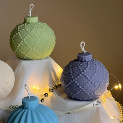 Handmade Christmas Bauble Soy Candle: Festive Ornament Decor