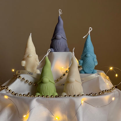 Handmade Christmas Gnome Soy Candle: Festive Holiday Decor