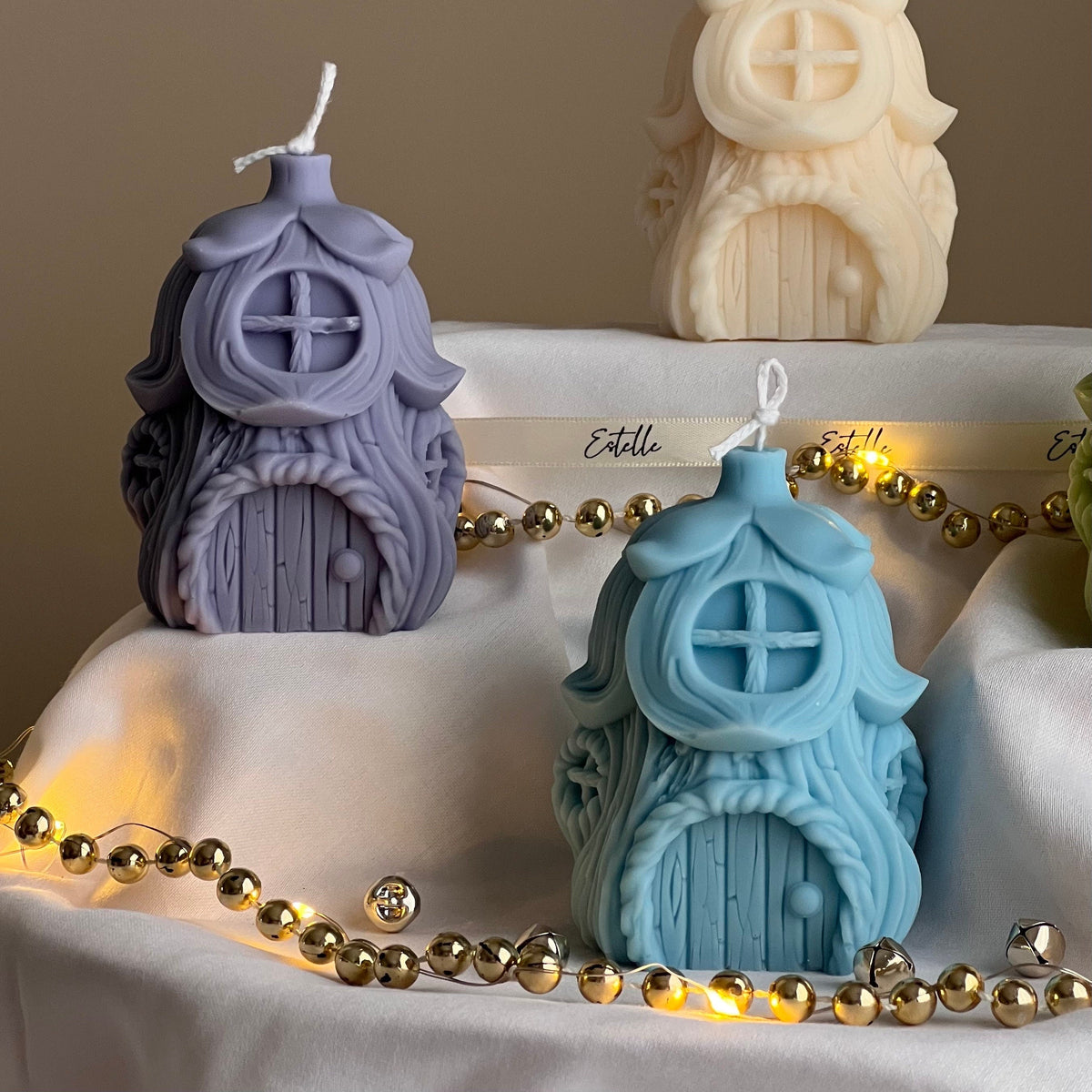 Christmas House Candle: Handmade Soy Wax Festive Decor