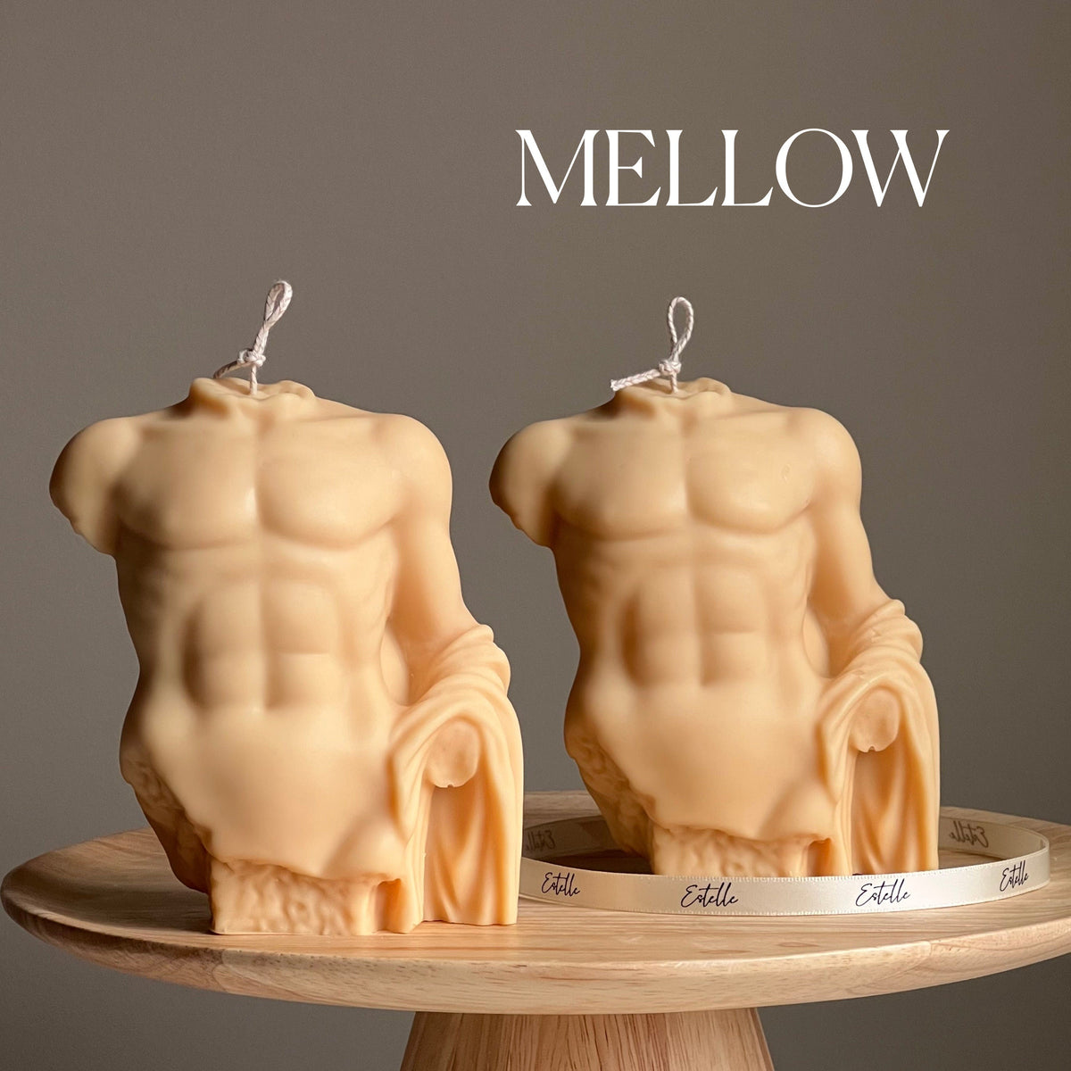 Bougie en cire de soja Apollo | Statue de torse masculin, Décoration non parfumée