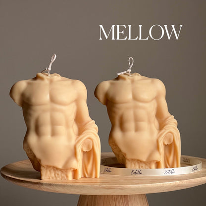 Bougie en cire de soja Apollo | Statue de torse masculin, Décoration non parfumée