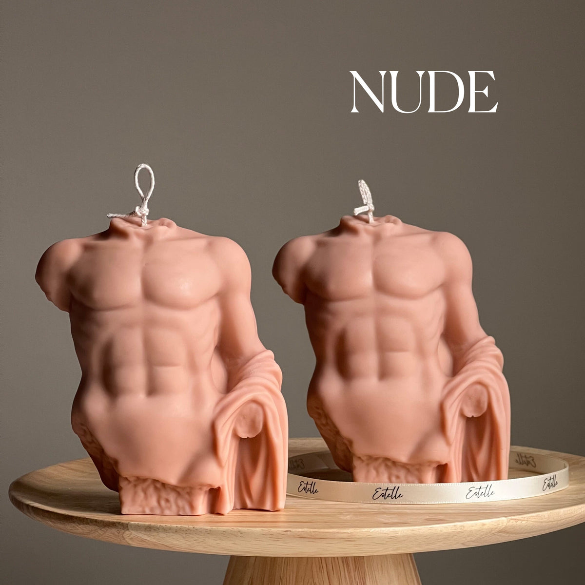 Bougie en cire de soja Apollo | Statue de torse masculin, Décoration non parfumée