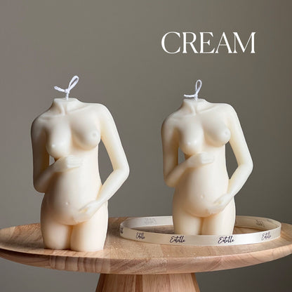 Pregnant Woman Soy Candle | Body Positive Home Decor, Baby Shower Gift