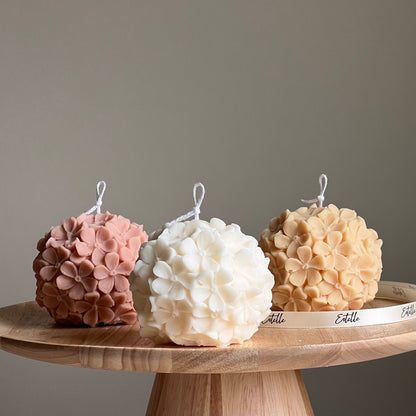 Handmade Hydrangea Soy Wax Candle | Floral Home Decor