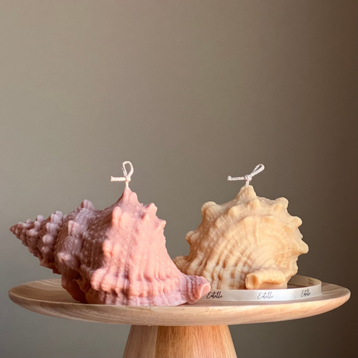 Grande bougie en cire de soja Coquillage : Décoration d'intérieur unique