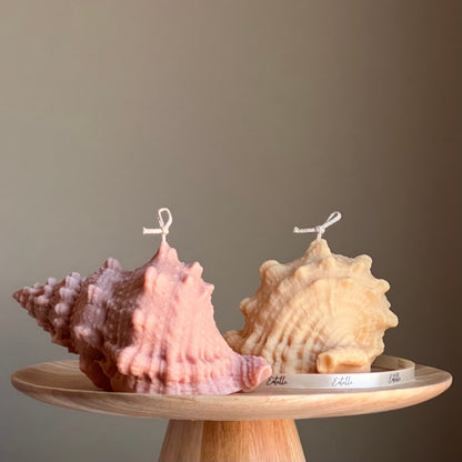 Grande bougie en cire de soja Coquillage : Décoration d'intérieur unique
