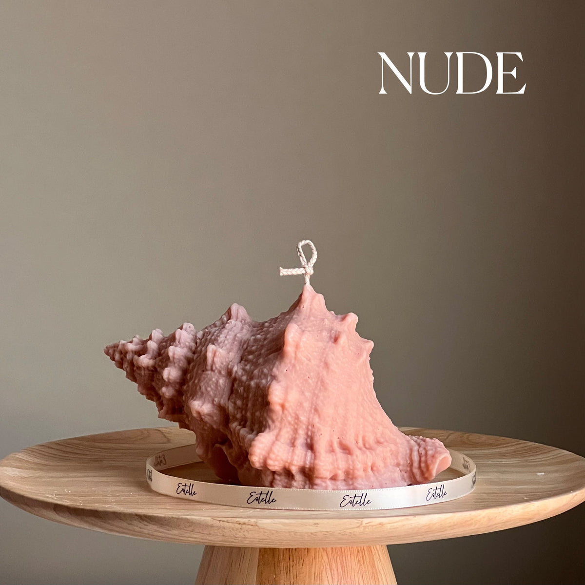 Grande bougie en cire de soja Coquillage : Décoration d'intérieur unique