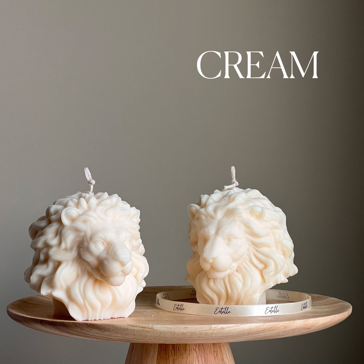 Handmade Lion Candle: Sculptural Soy Wax Animal Candle