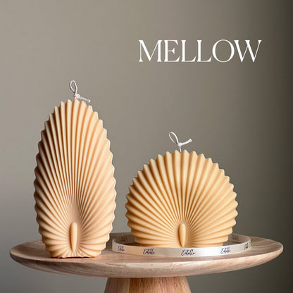 Duo de bougies coquillages : Bougies décoratives en forme de coquille de palourde en cire de soja
