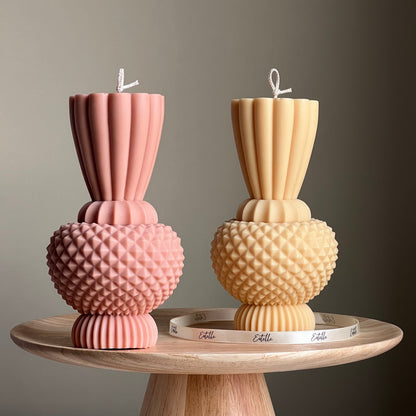 Bougie Vase Diamant Fait Main | Décoration Bohème