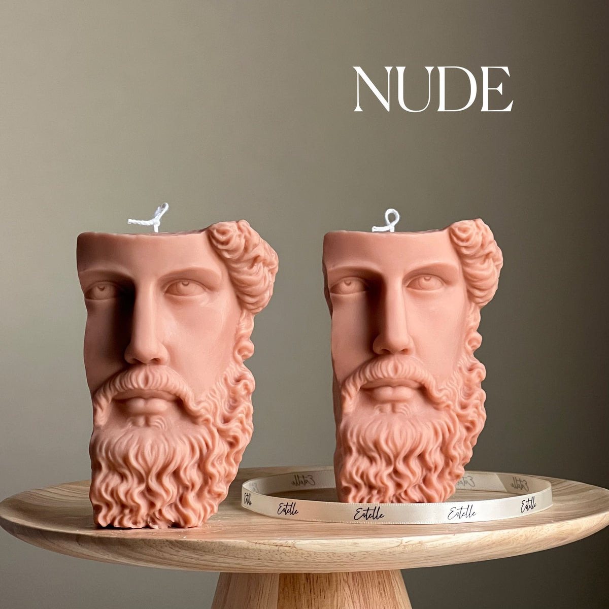 Bougie de soja Buste de Zeus | Décoration statue grecque
