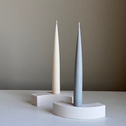 Handmade Soy Wax Taper Candle: Classic Pastel Unscented Dinner Candle