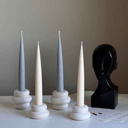 Bougeoir Donut en Jesmonite : Décoration de mariage minimaliste