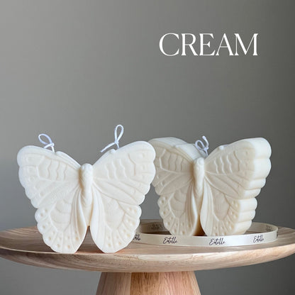 Bougie pilier papillon en soja faite à la main | Bougie décorative
