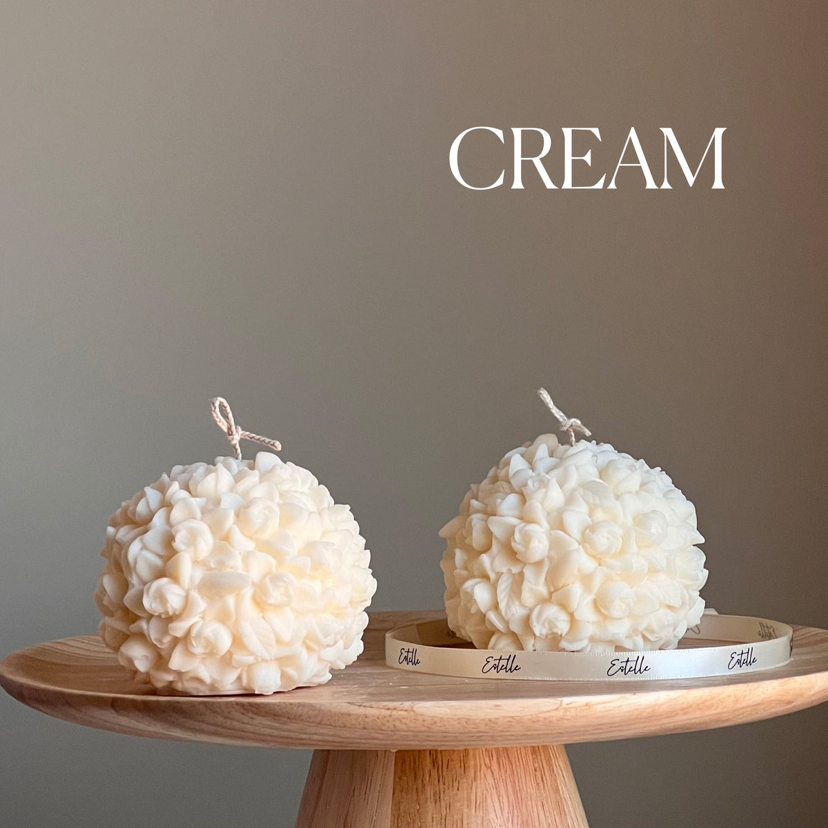 Bougie Fleur Boule : Décoration d'intérieur végétalienne en cire de soja faite à la main