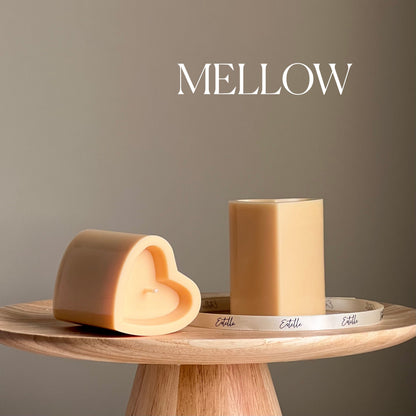 Heart Soy Pillar Candle | Minimalist Home Decor