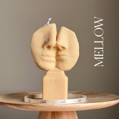 Couple Soy Candle: Handmade Decorative Pillar Candle