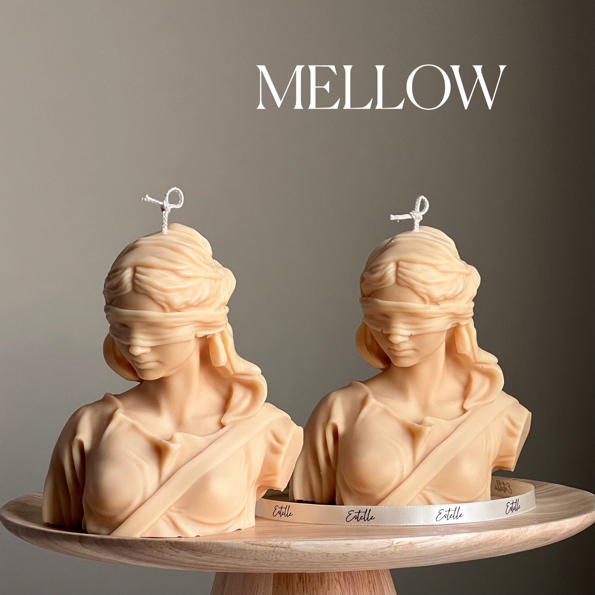 Blind Justice Soy Wax Candle: Woman Bust Statue Candle