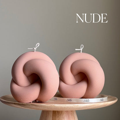 Bougie nœud faite à la main : Décoration d'intérieur végétalienne tendance