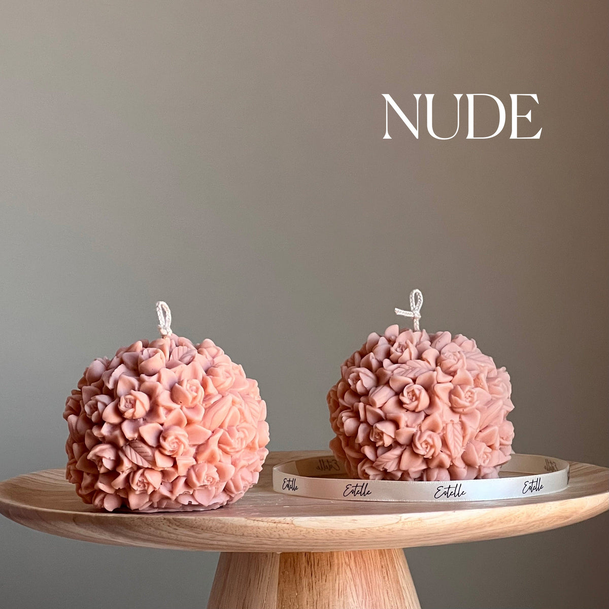 Bougie Fleur Boule : Décoration d'intérieur végétalienne en cire de soja faite à la main