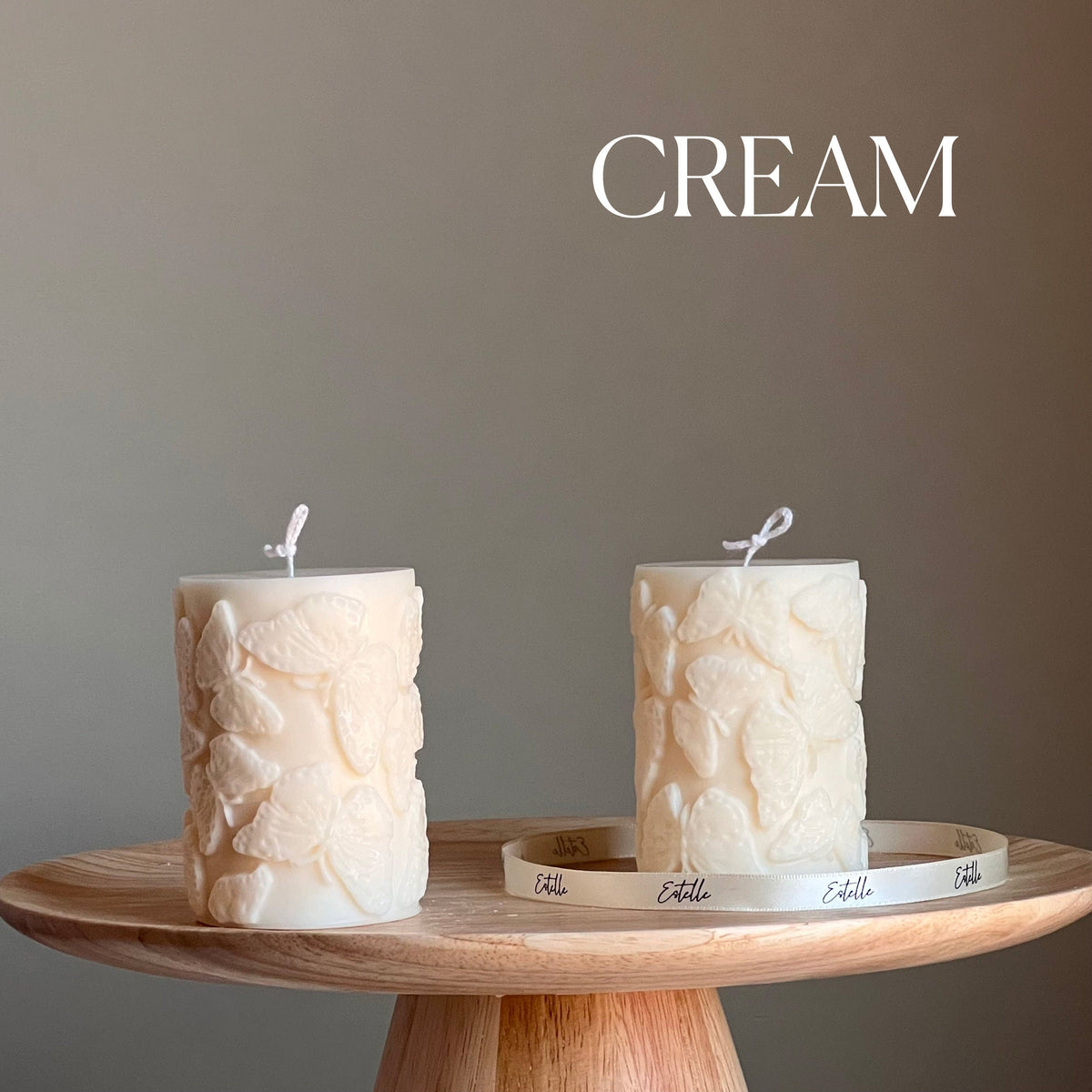 Butterfly Soy Pillar Candle | Home Decor
