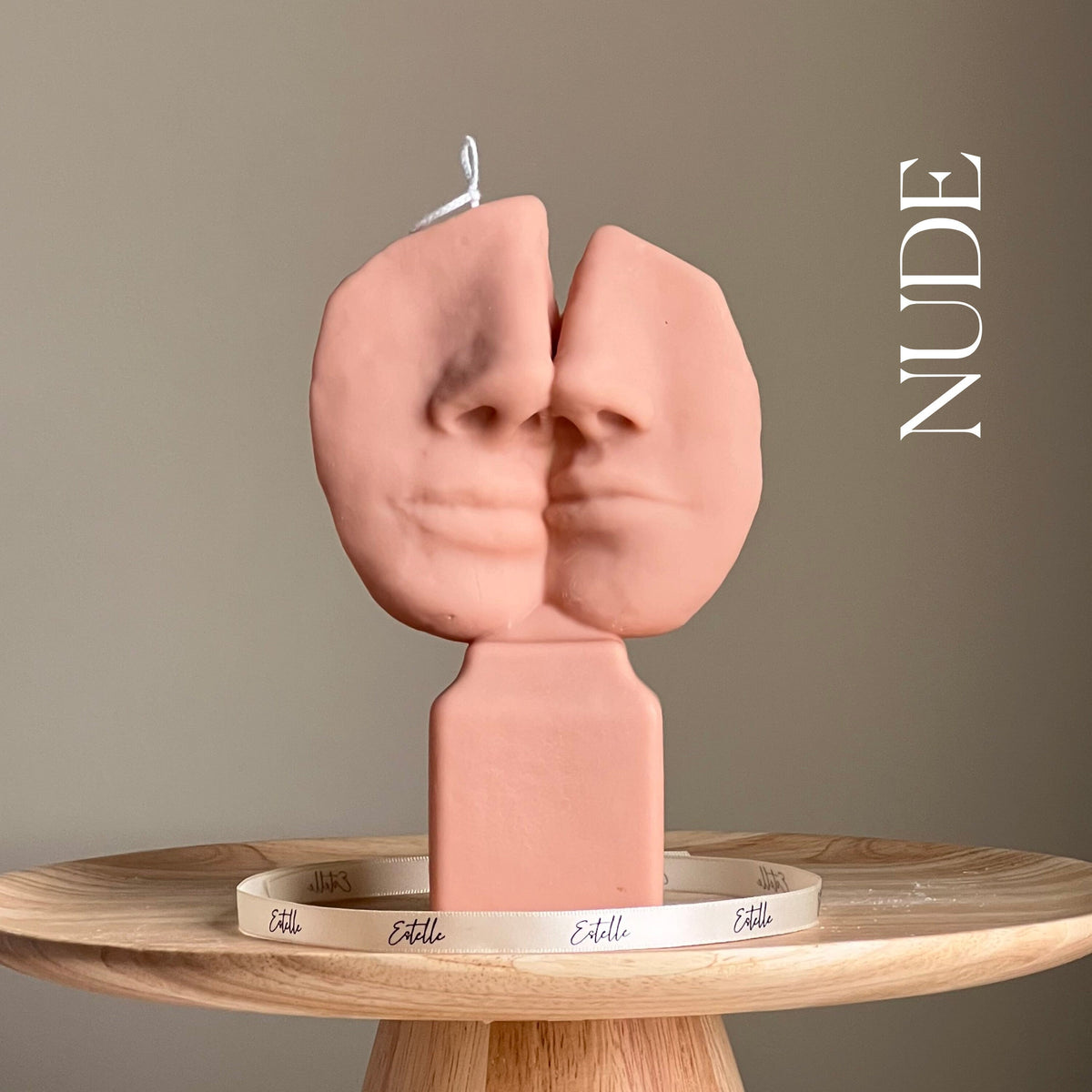 Couple Soy Candle: Handmade Decorative Pillar Candle