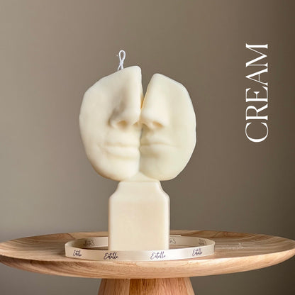 Couple Soy Candle: Handmade Decorative Pillar Candle