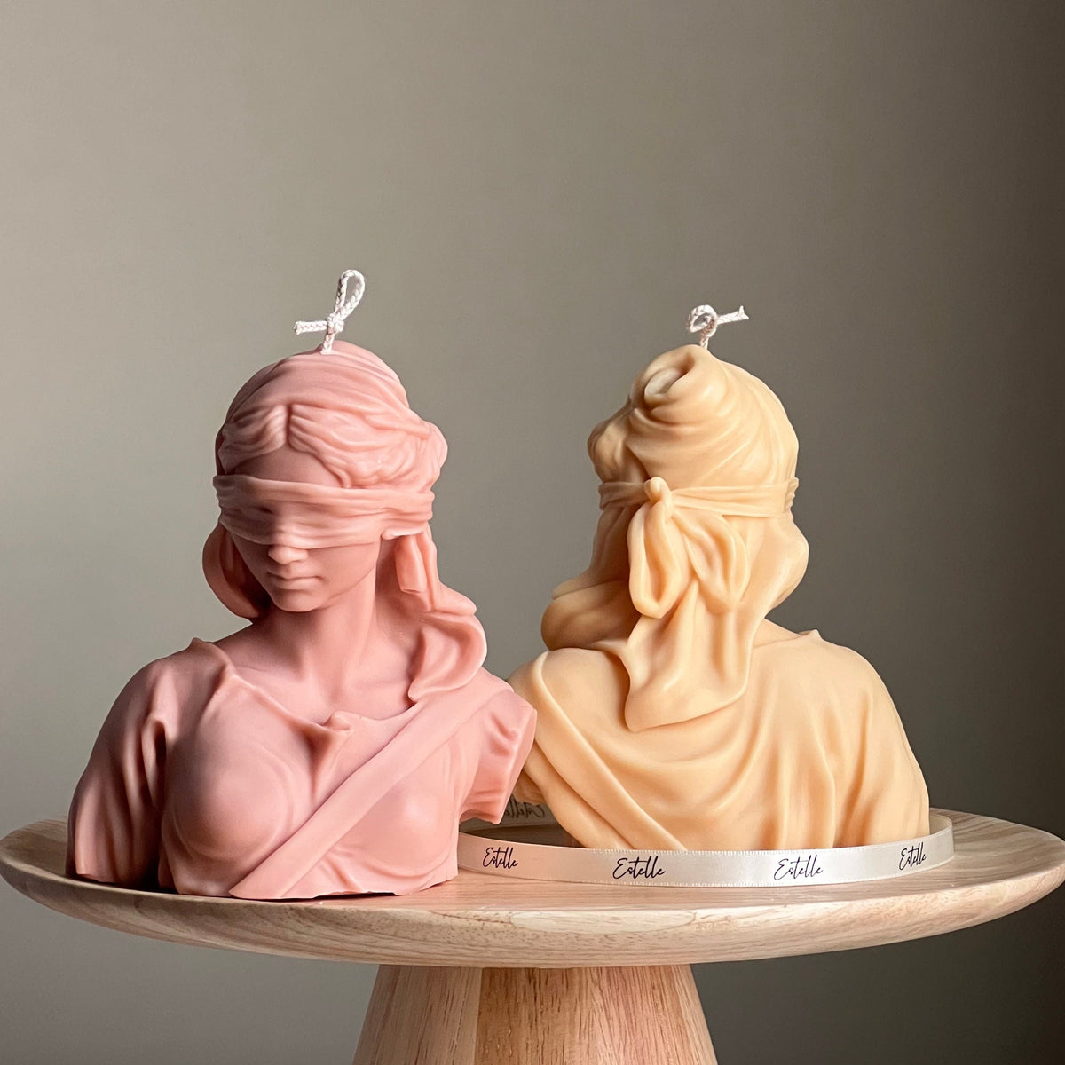 Blind Justice Soy Wax Candle: Woman Bust Statue Candle
