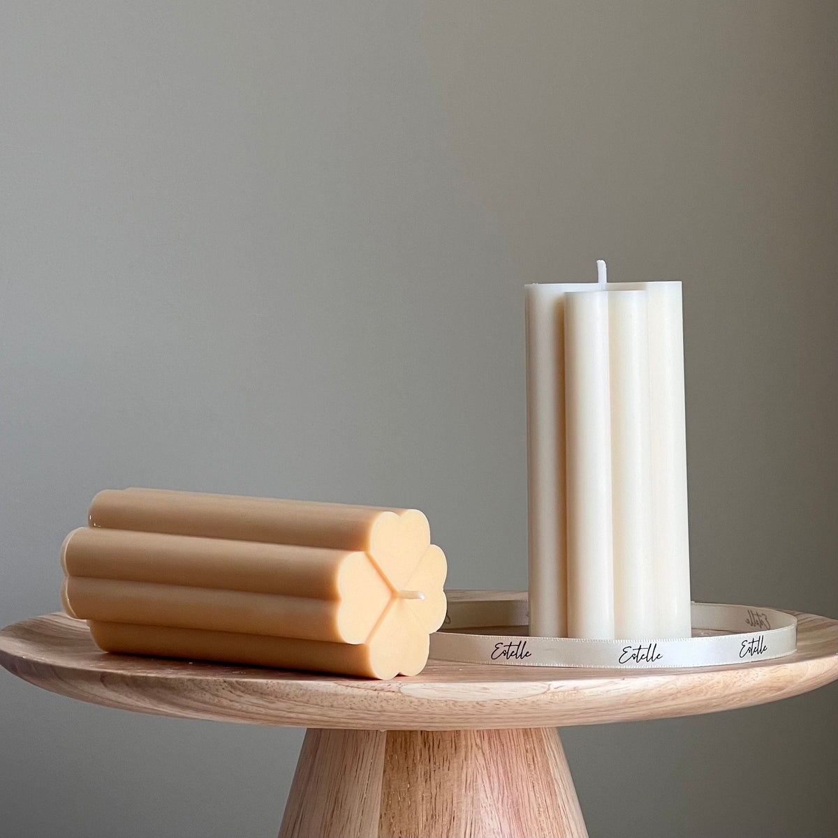 Lucky Leave Soy Pillar Candle: Sculptural Home Decor