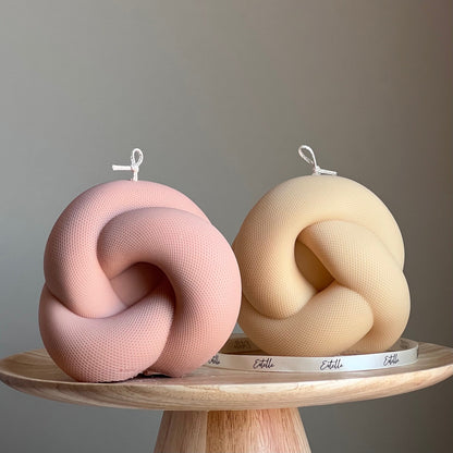 Bougie nœud faite à la main : Décoration d'intérieur végétalienne tendance
