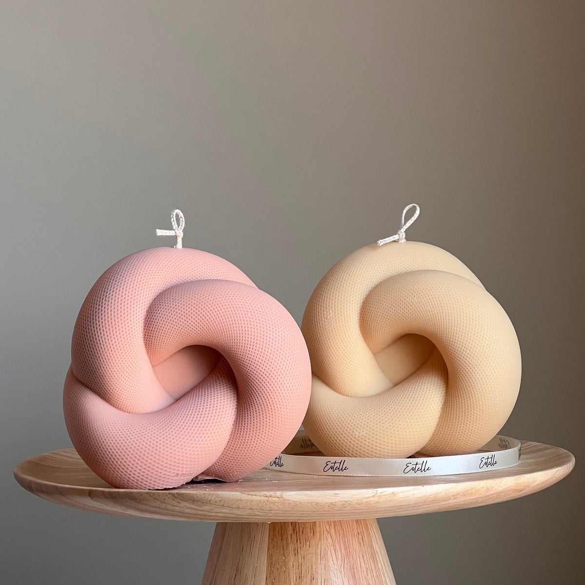 Bougie nœud faite à la main : Décoration d'intérieur végétalienne tendance