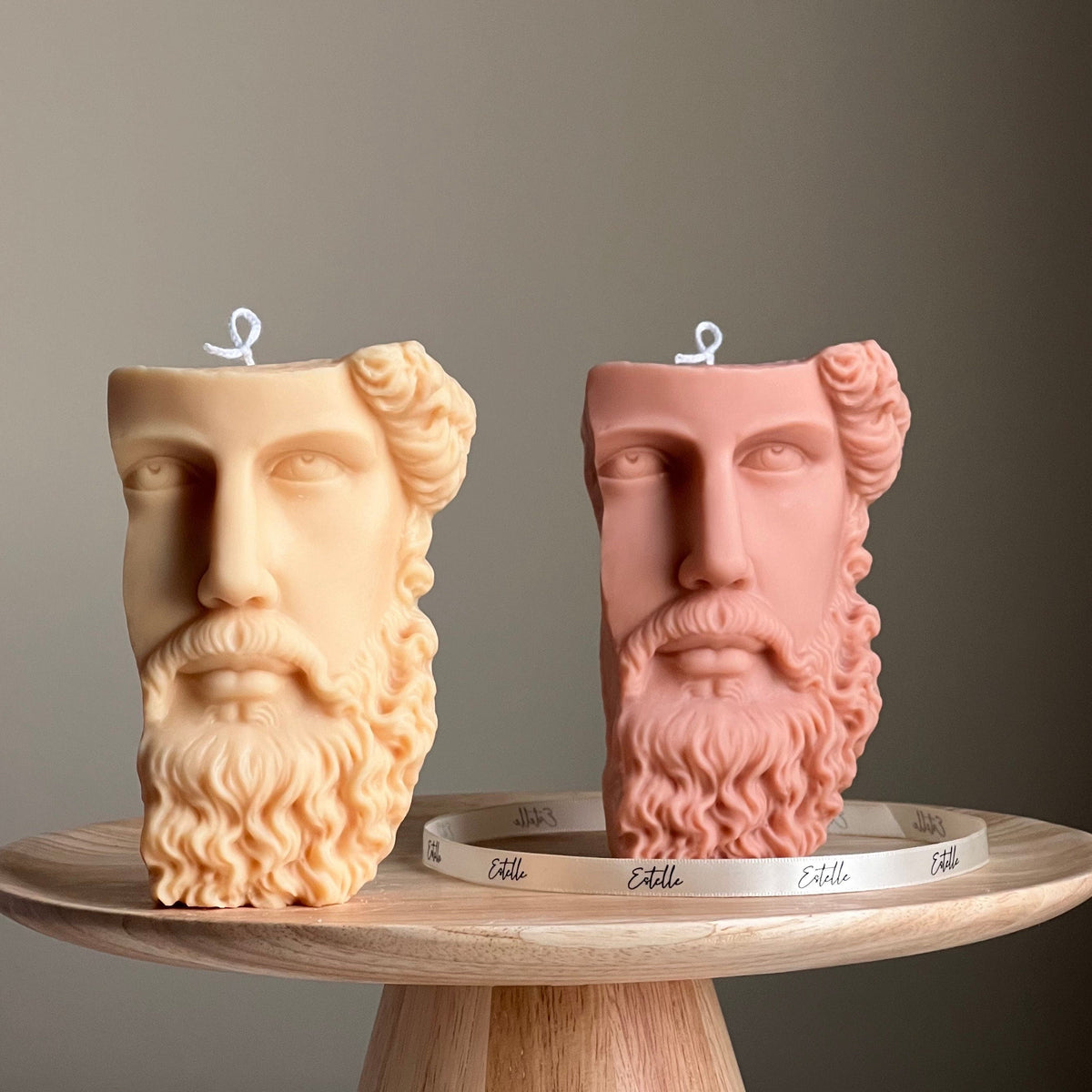 Bougie de soja Buste de Zeus | Décoration statue grecque