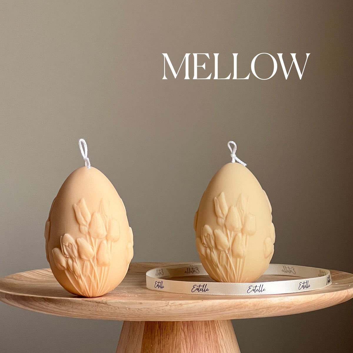 Easter Egg Tulip Soy Candle: Handmade Spring Decor