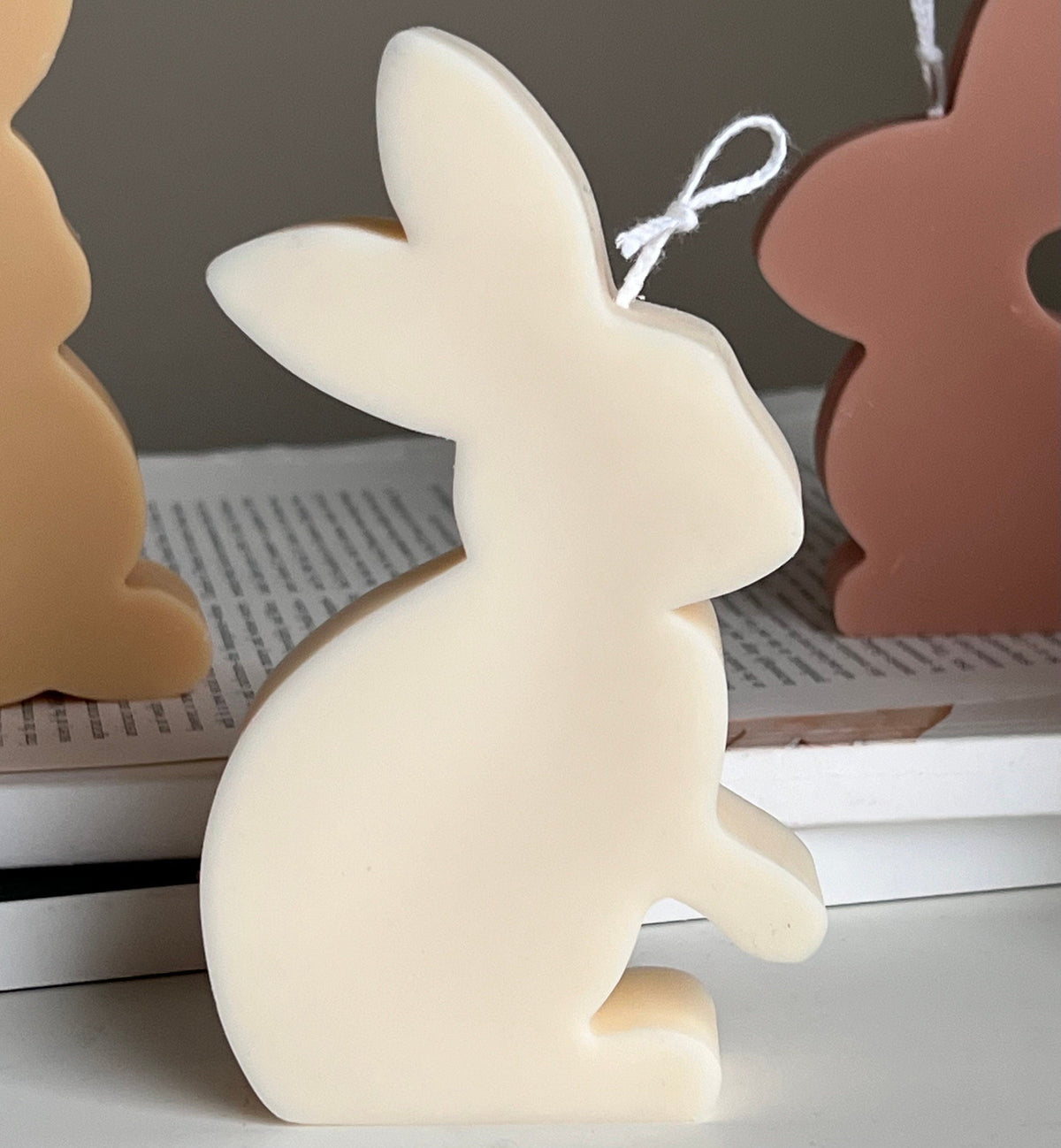 Easter Bunny Soy Candle Set: Pastel Spring Decor