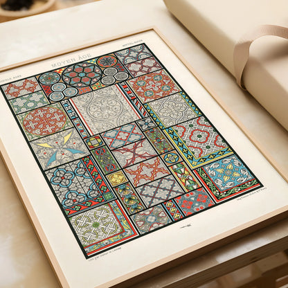 Vintage Arabian Pattern Print Set: Museum Quality Wall Art