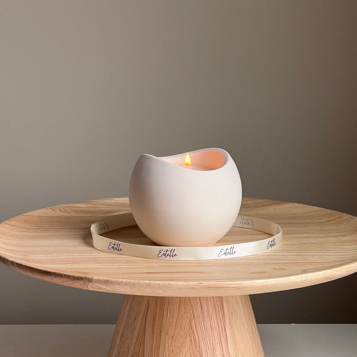 Handmade Soy Wax Candle in Jesmonite Bowl - Custom Scented