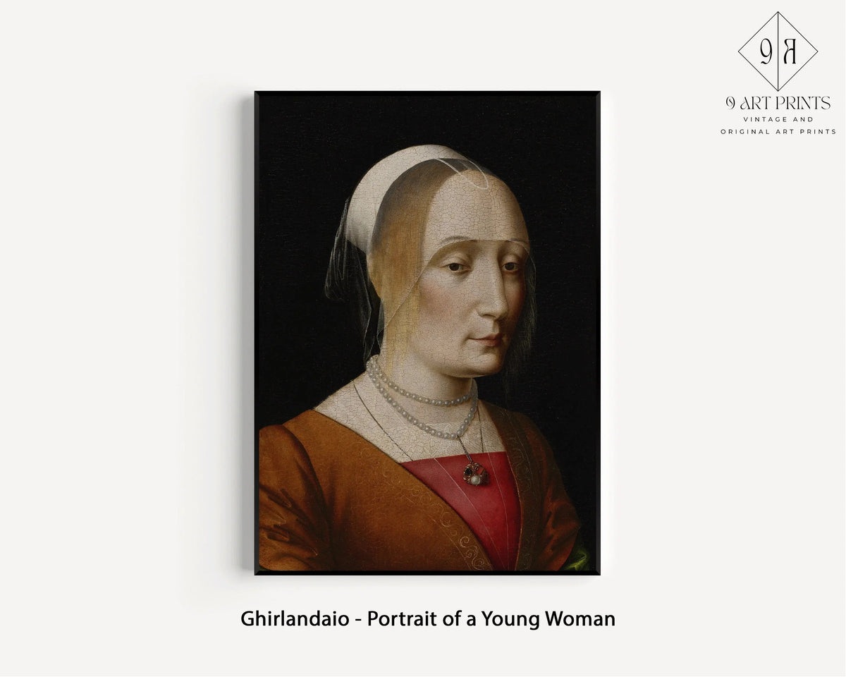 Impression d'art Dark Academia : Portrait de Ghirlandaio, qualité musée