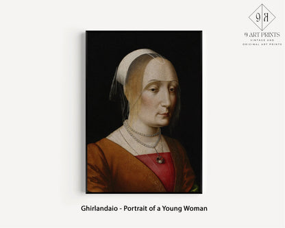 Impression d'art Dark Academia : Portrait de Ghirlandaio, qualité musée