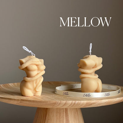 Handmade Soy Wax Female Body Candle with Snake