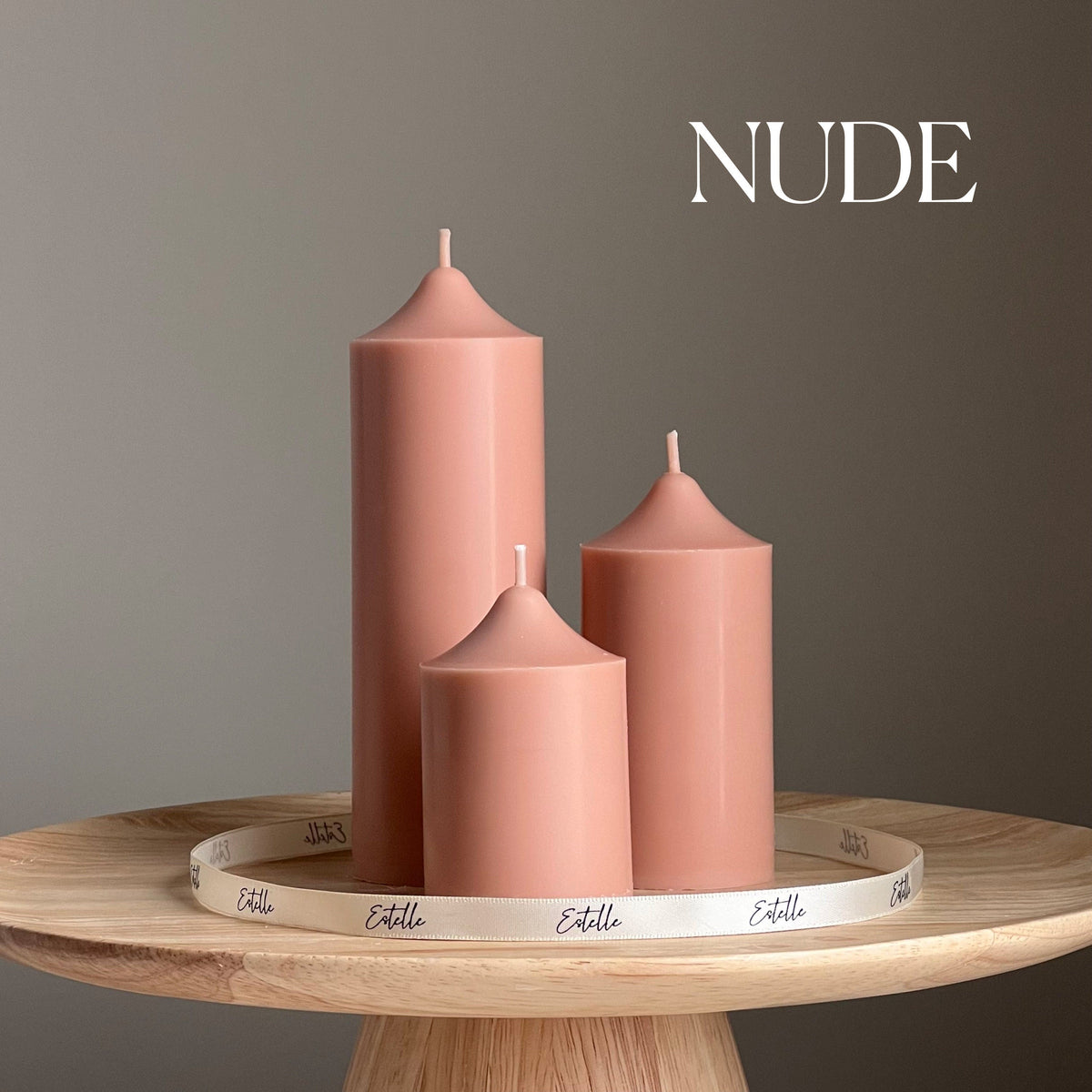 Handmade Soy Wax Pillar Candle: Unscented Decorative Candle