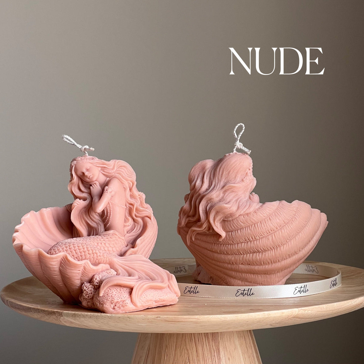 Mermaid Soy Wax Candle: Sculptural Woman Statue Candle