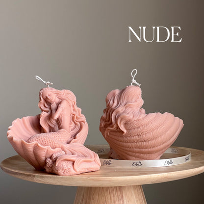 Mermaid Soy Wax Candle: Sculptural Woman Statue Candle