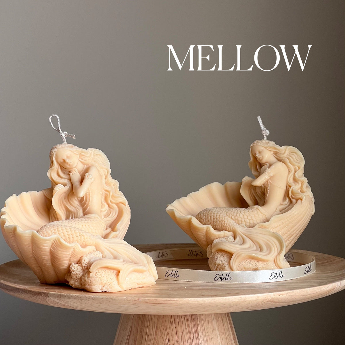 Mermaid Soy Wax Candle: Sculptural Woman Statue Candle