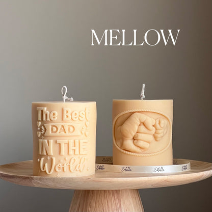 Dad Soy Wax Candle | Sculptural Pillar, Father's Day Gift